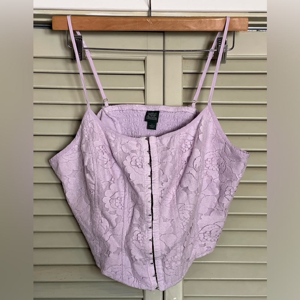 Wild Fable Lavender Corset Crop Top